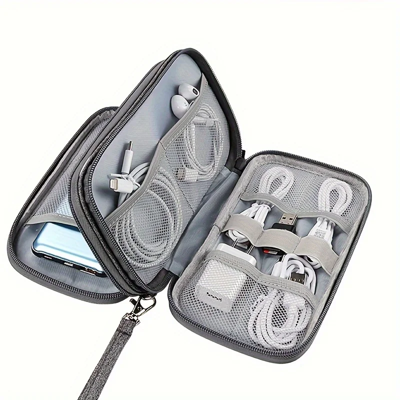 Travel Portable Digital Product Storage Bag USB Data Cable Organizer Headset Charging Treasure Box Bag