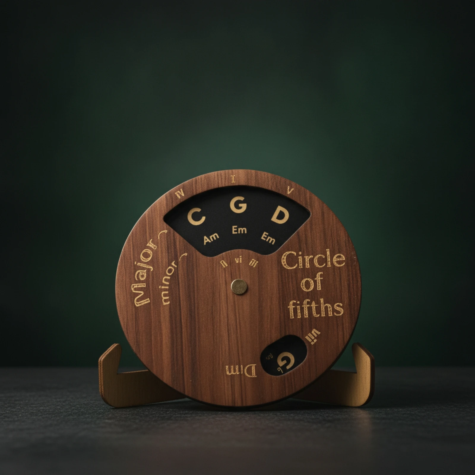 Music Theory Wheel Wooden Circle of Fifths Wheel Circle of Fifths Chart Visual Learning Aid Educational for Songwriters