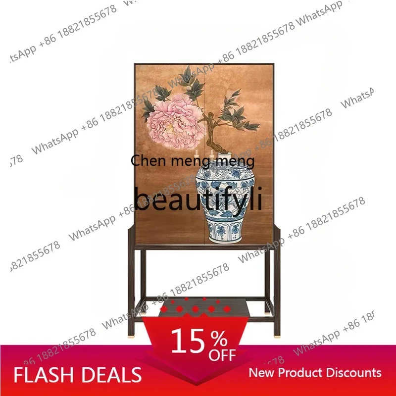 

xxzMedieval high-footed chest, entrance cabinet, solid wood dining side cabinet, bedroom bedside storage cabinet customization