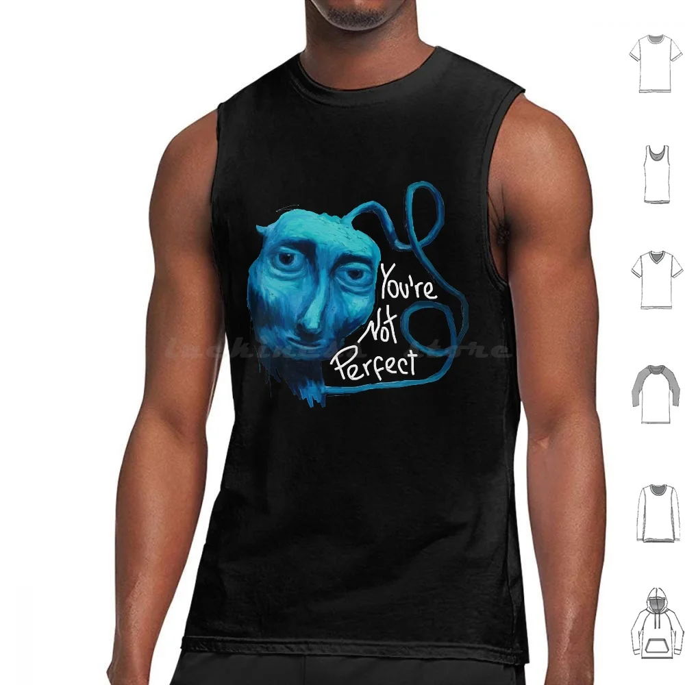 Courage You _ Re Not Perfect Premium Tank Tops Print Cotton Courage Dog Cartoon Cartoon Cute Cowardly Eustace