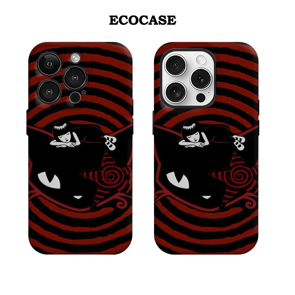 القوطية القط غريب الأطوار آيفون 17 يجب أن يكون لديك جراب هاتف آيفون 17 16 15 14 13 12 11 برو ماكس زائد طبقة مزدوجة الغطاء الخلفي