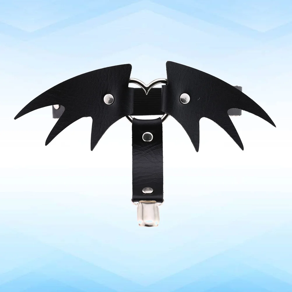 1 قطعة أجنحة الخفافيش قابل للتعديل الرباط حزام أسود هالوين الساق الدائري الحمالات أزياء السيدات الملابس الداخلية