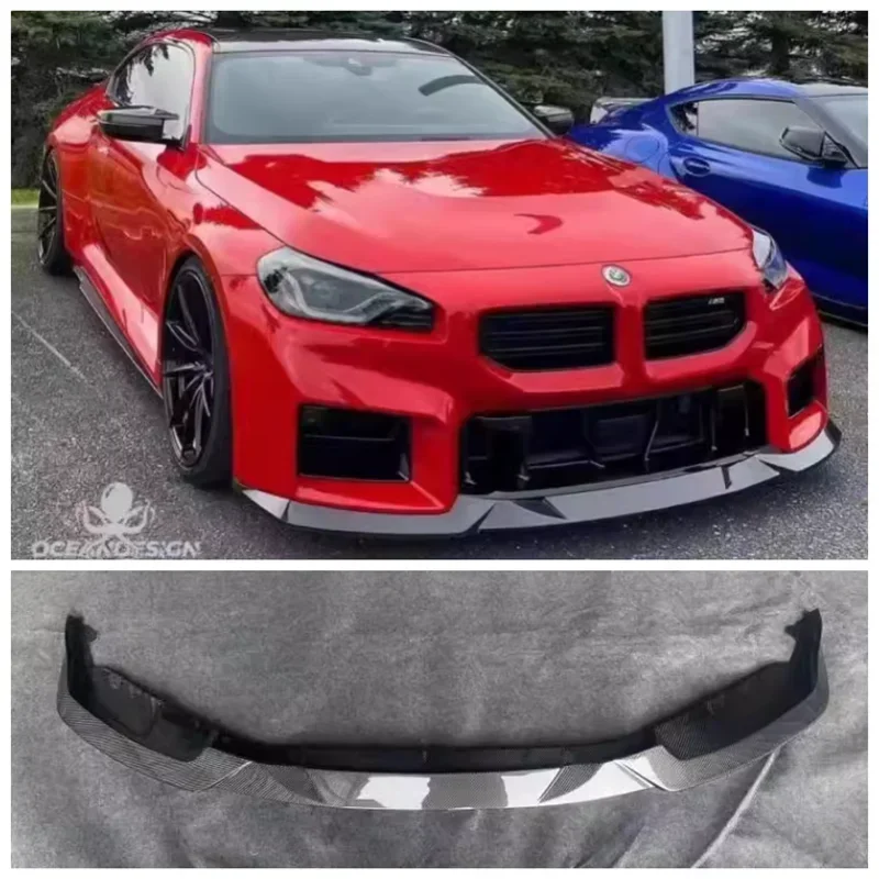 

For BMW M2 G87 2021 2022 2023 2024 High Quality Carbon Fiber Car Bumper Front Lip Diffuser Spoiler Protector Cover