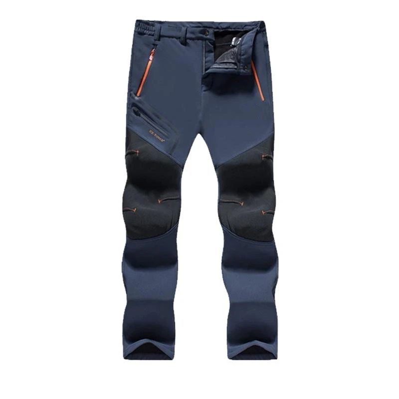 Pantalones largos de lana para hombre, Otoño Invierno, exteriores, resistentes al viento, impermeables, transpirables, cálidos, para senderismo, Camping, escalada, esquí