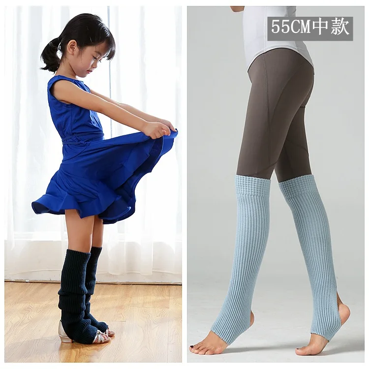 55CM Ballet Dance Plush Heap Heap Socks Lengthen The Foot Leg Warmers Warm Knitted Foot Covers Leg Warmers Socks