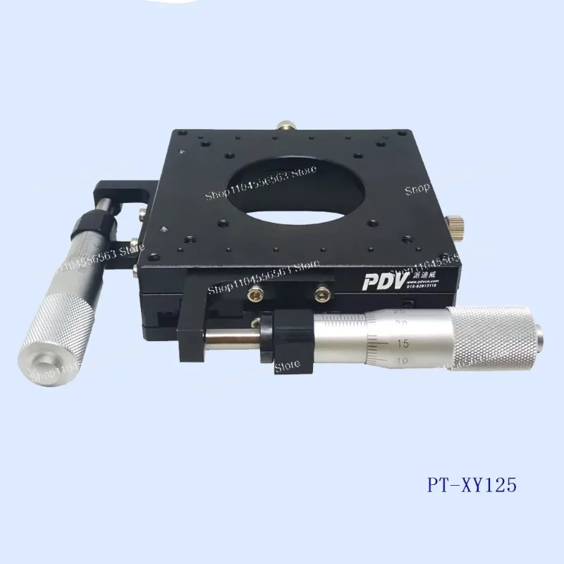PT-XY125 Manual XY Translation Stage, Hollow 2-Axis Displacement Platform