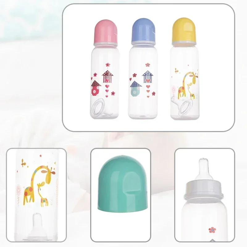 250mL Baby Safe PP Material Feeding Water Bottle Cute Kawaii Cartoon Food Storage Cup for Newborn Toddlers Infant Accessories