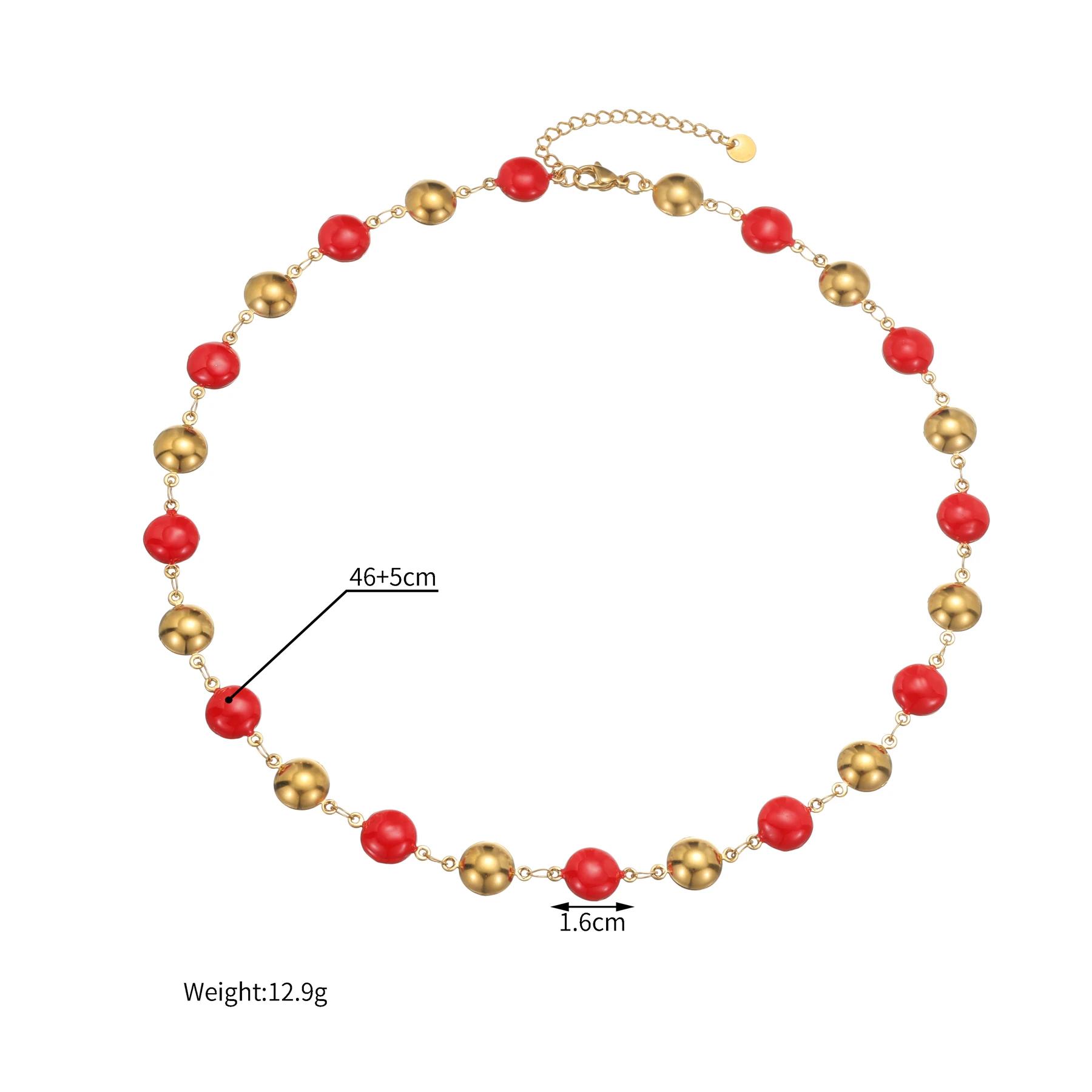 Kissmoon الفولاذ المقاوم للصدأ الذهب اللون الأحمر القلب مطرز القلائد للنساء العصرية بيان سلسلة هدايا عيد ميلاد مجوهرات