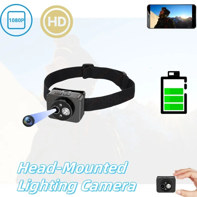 

1080P HD Headlight Camera Smart Wave Hand Induction Video Recorder Built-in Battery Sports Kameras First Perspective Action Cam