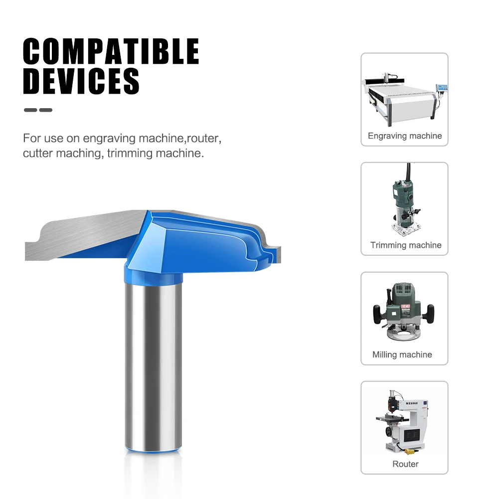 1pc 12mm 1/2 "Shank Nose Router Bit Cabinet Door Panel Router Bit Flower Router Bit Trimming Machine Milling Router Bit