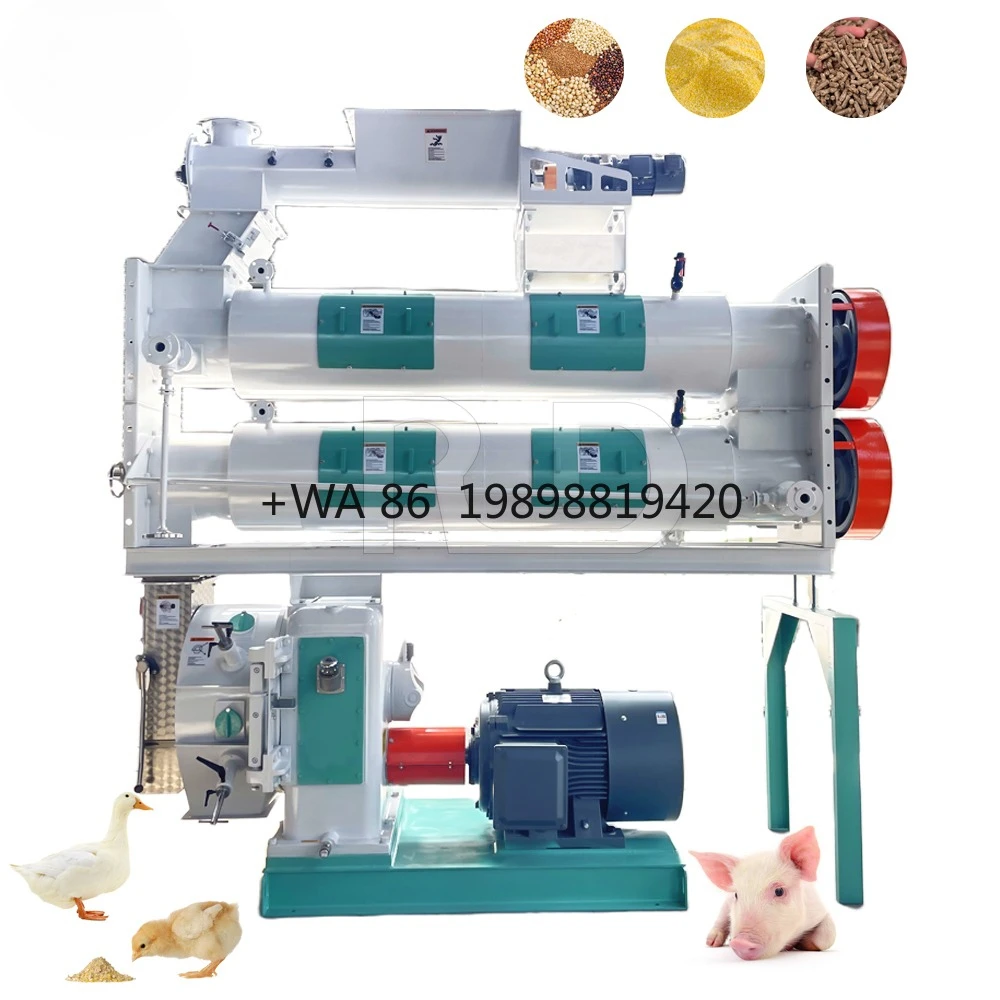 Chicken Chick Bull Carp Feed Pellet Machine CE Verified 8-12 T/H Animal Boiler