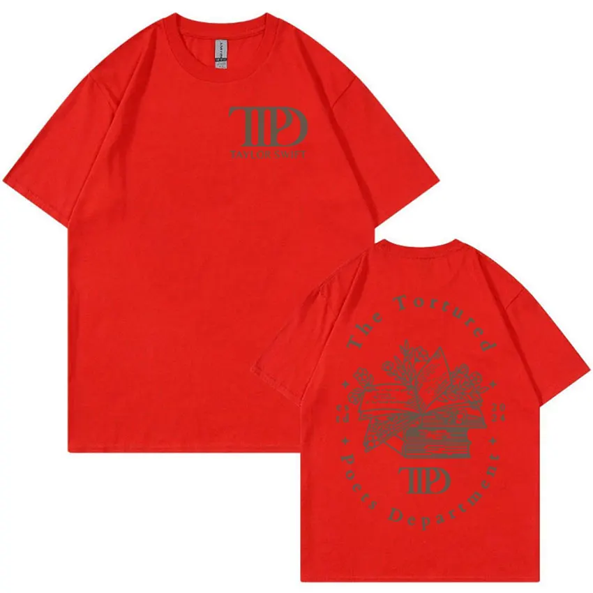 Tormented Poet Department Mark TTPD Printed T-Shirt Women's Men's Vintage Harajuku Fashion T-Shirt Casual Oversized T-Shirt