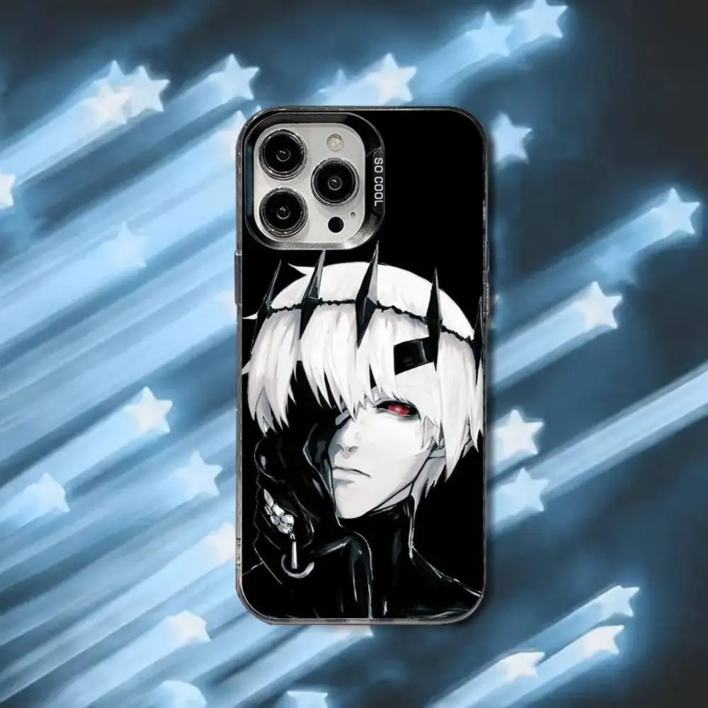 Tokyo Ghoul Kaneki Ken Anime Phone Case For iPhone 16,15,14,13,12,11,8,7,Pro,Max,Plus,Mini,XS,SE Black Matte Hard