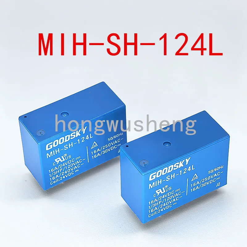 100% New 2pcs  MIH-SH-124L  DC24V  relay  16A  5pins