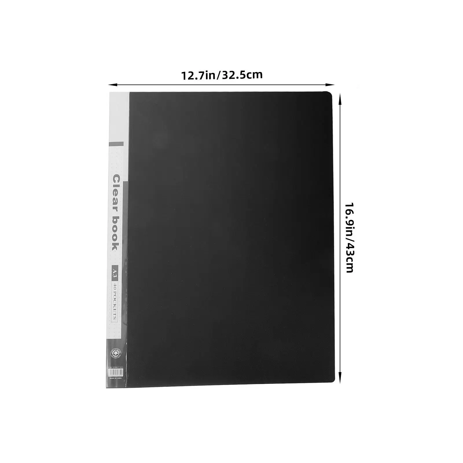 A3 Clear Plastic Portfolio Folder File Organizer with Large Capacity Transparent Pockets for Presentations Art Projects Sheet