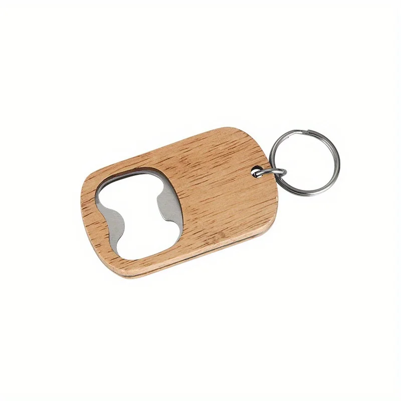 Wooden Handle Portable Bottle Opener with Key Chain Portable Compact Bottle Opener, Wooden Handle Beer Bottle Opener