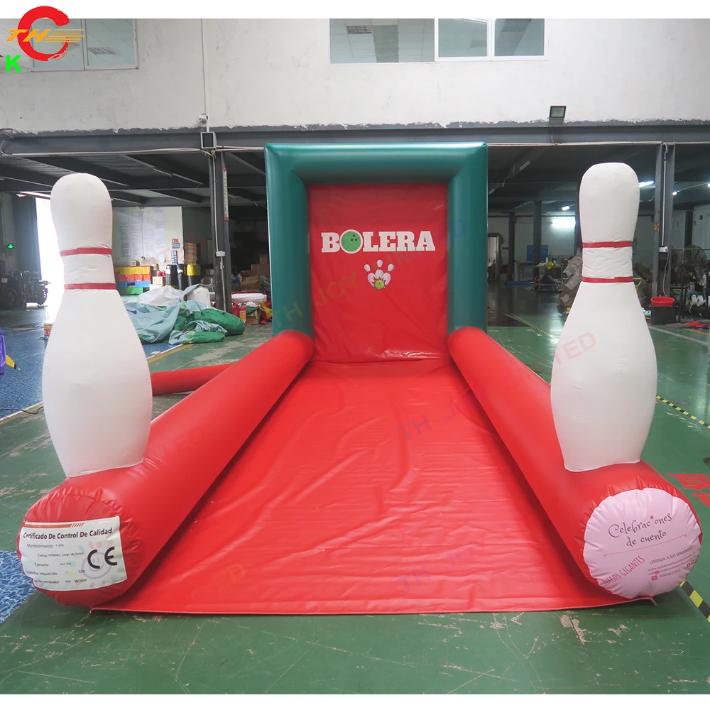 Fast Shipping 6x2.5m Inflatable Bowling Ball Arena Interactive Carnival Inflatable Bowling Lane Playground Sports Entertainment