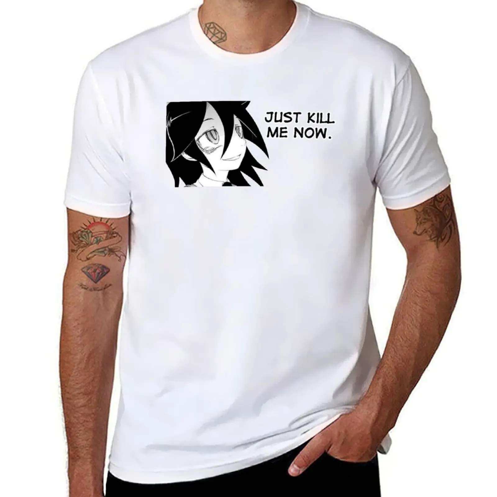 

Yomoko Kuroki Just End Me Now T-Shirt man t shirts for men t shirt man casual T-Shirt