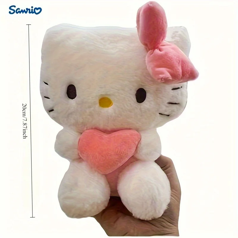 22cm Sanrio Hello Kitty Kuromi almohada KT juguete de peluche niña relleno suave Animal juguete corazón mi melodía Cinnamoroll Navidad Halloween Dec