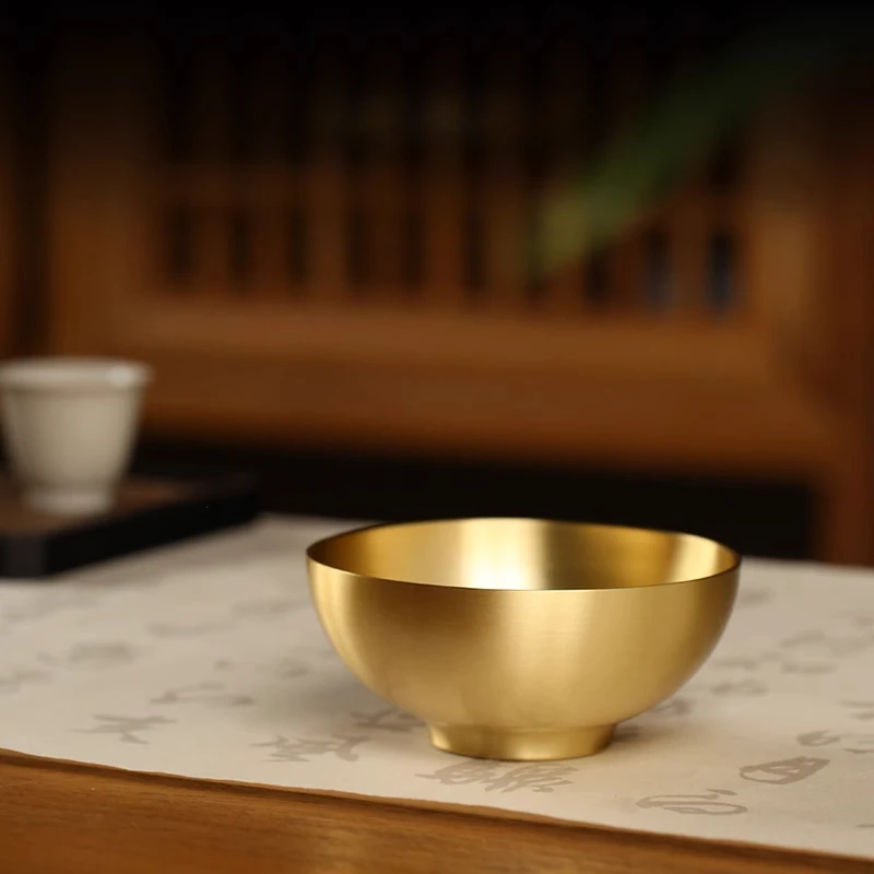 1pc Metal Bowl Ornaments Buddha Hall Buddha Front Supplies Home Decoration Chinese Sacrificial Offerings Temple Bowl Supply