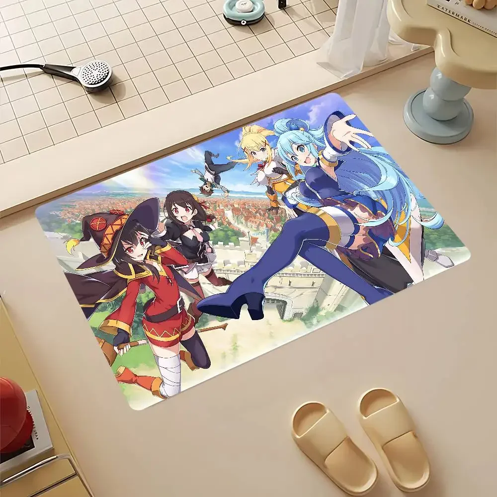 K-KonoSuba سجادة باب مدخل الشمال نمط غرفة نوم غرفة المعيشة ممسحة شرفة المنزل المضادة للانزلاق ديكور المنزل الحديث