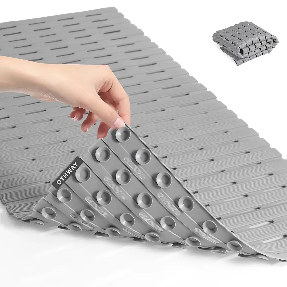 

Противоскользящий коврик для душа, 92,5 x 42,9 см, мягкий коврик для душа, нескользящий коврик для ванны с присосками