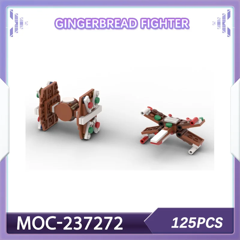 Gingerbread Nieuw Sci-Fi ruimteschip oorlogsschip MOC-237272 bouwsteenset Space Wars model cadeau kerstcadeau filmserie