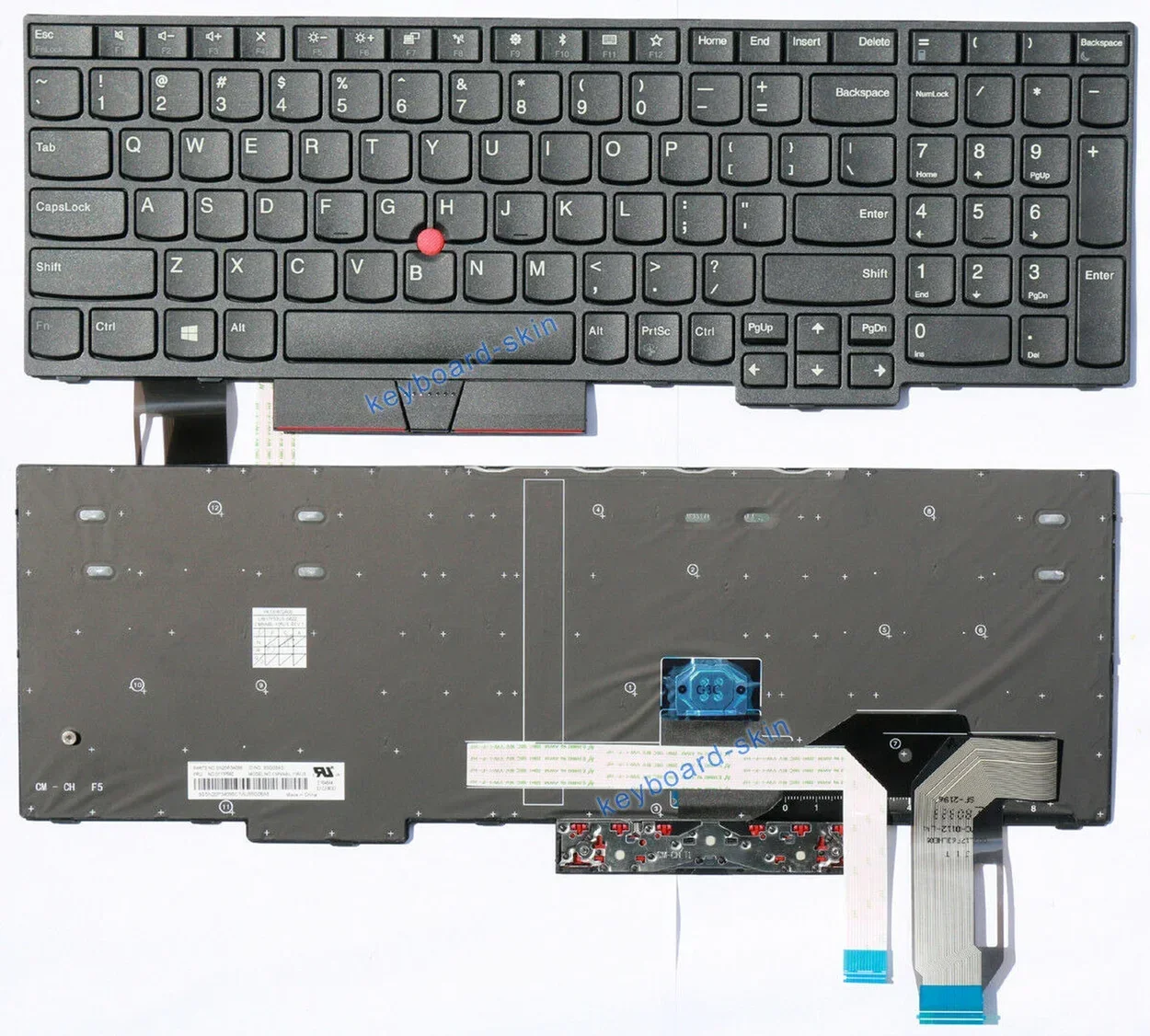 New US No-backlit keyboard for lenovo IBM Thinkpad  P53 P53S P73 series laptop
