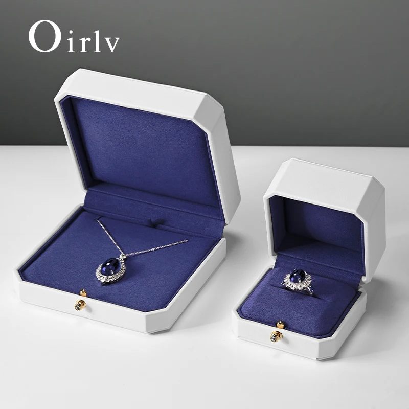

Oirlv Ring Box Jewelry Box Ring Bracelet Necklace Storage Box PU Leather Jewelry Gift Packaging Box Wedding Ring Box Organizer