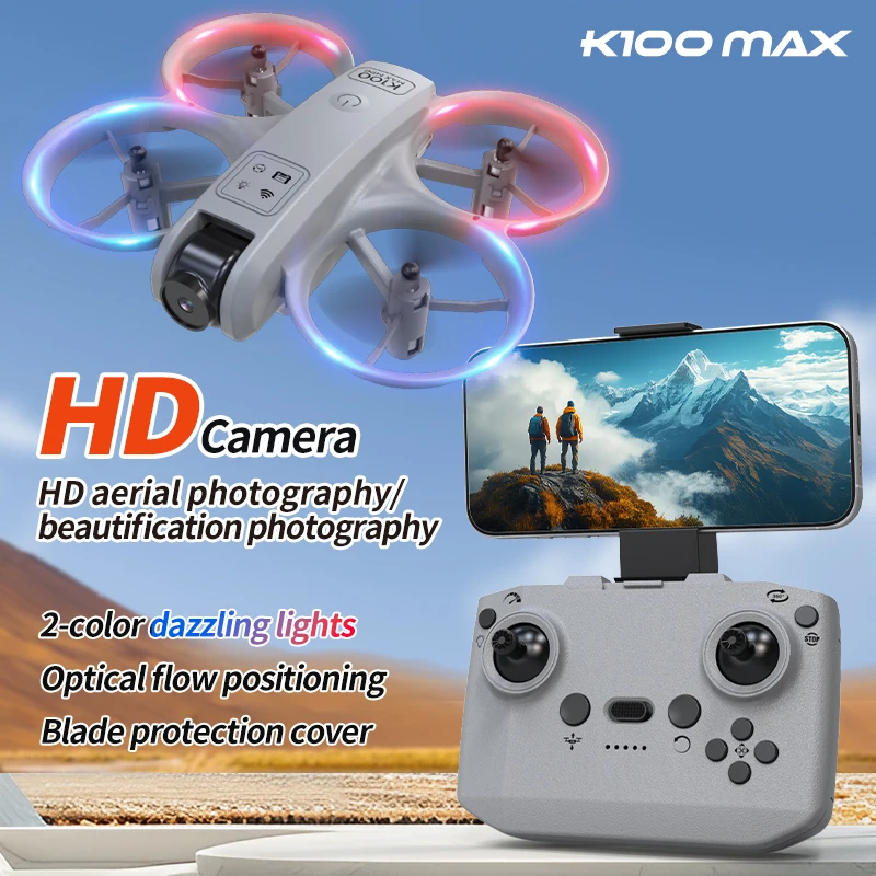 NUOVO K100MAX Drone 4K Droni professionali Doppia fotocamera Telecomando Quadcopter con Mini Drone Bambino Fotografia aerea Giocattoli