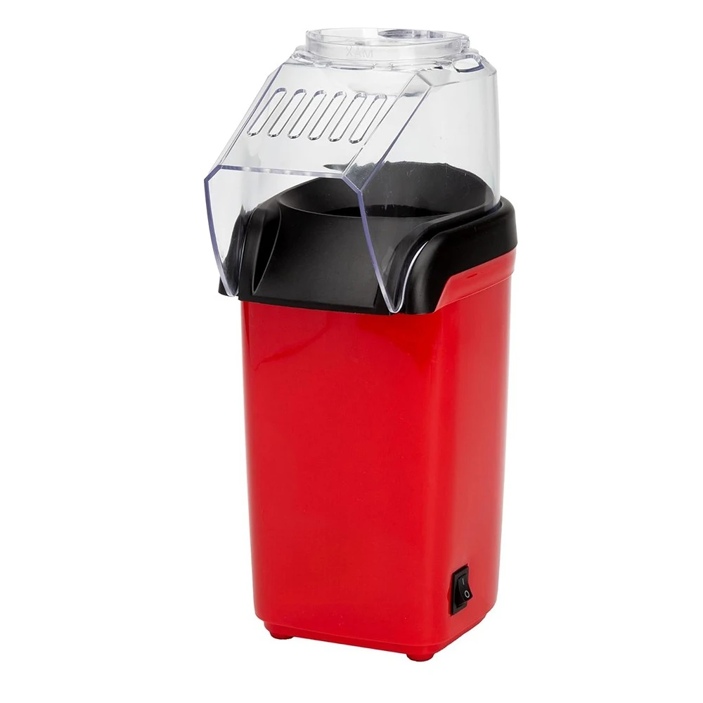 Popcorn Machine Tasty Hot Air Popcorn Popper Healthy Delicious Popcorn Fast Easy-to-Use Built-In Measuring Cup Butter Warmer