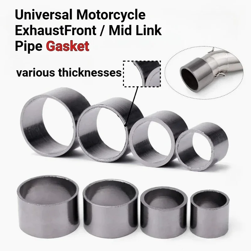 AKRAFLOW Motorcycle Exhaust Pipe Gasket O‑Ring Seal Ring 30‑62mm Inner Diameter Connector For Dirt Pit Bike Modified Accessory