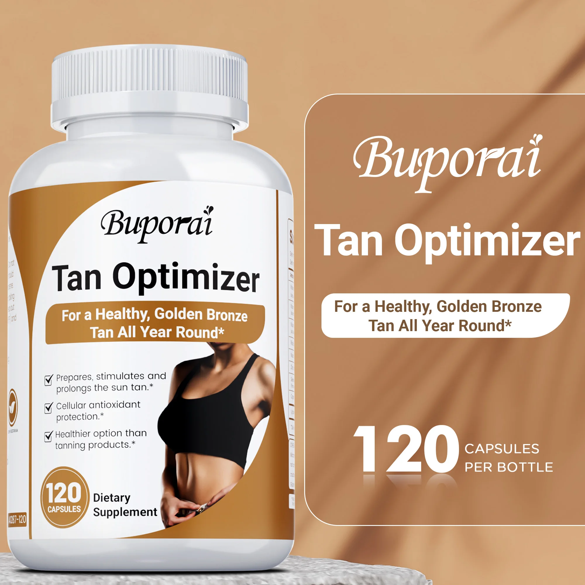 

Оптимизатор загара - естественный загар, повышает эластичность кожи, обеспечивает увлажнение, делает кожу сияющей и блестящей, уменьшает мелкие морщины.