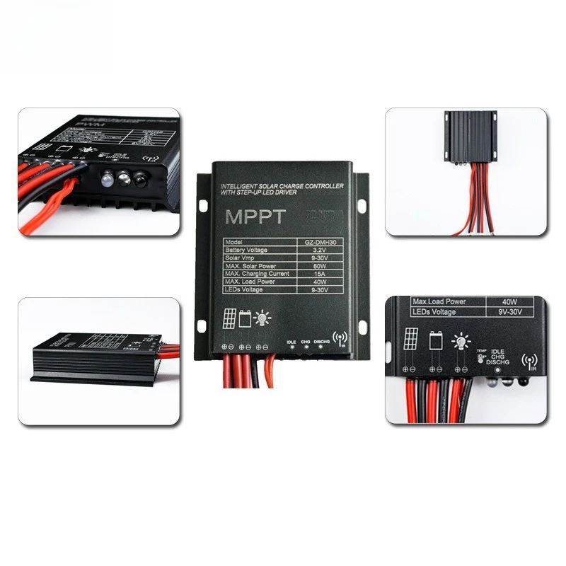 For GZ-DMH30 MPPT Solar Boost Controller 15A Charging / 30W Power / Compatible with 3.2V Systems