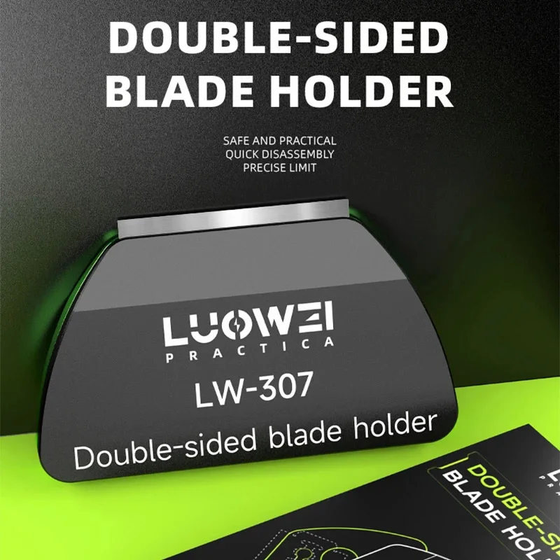 LUOWEI LW-307 Double-Sided Blade Holder Phone LCD Screen Frame Cutting Repair Glue Quick Removal Scraper Holder Tools