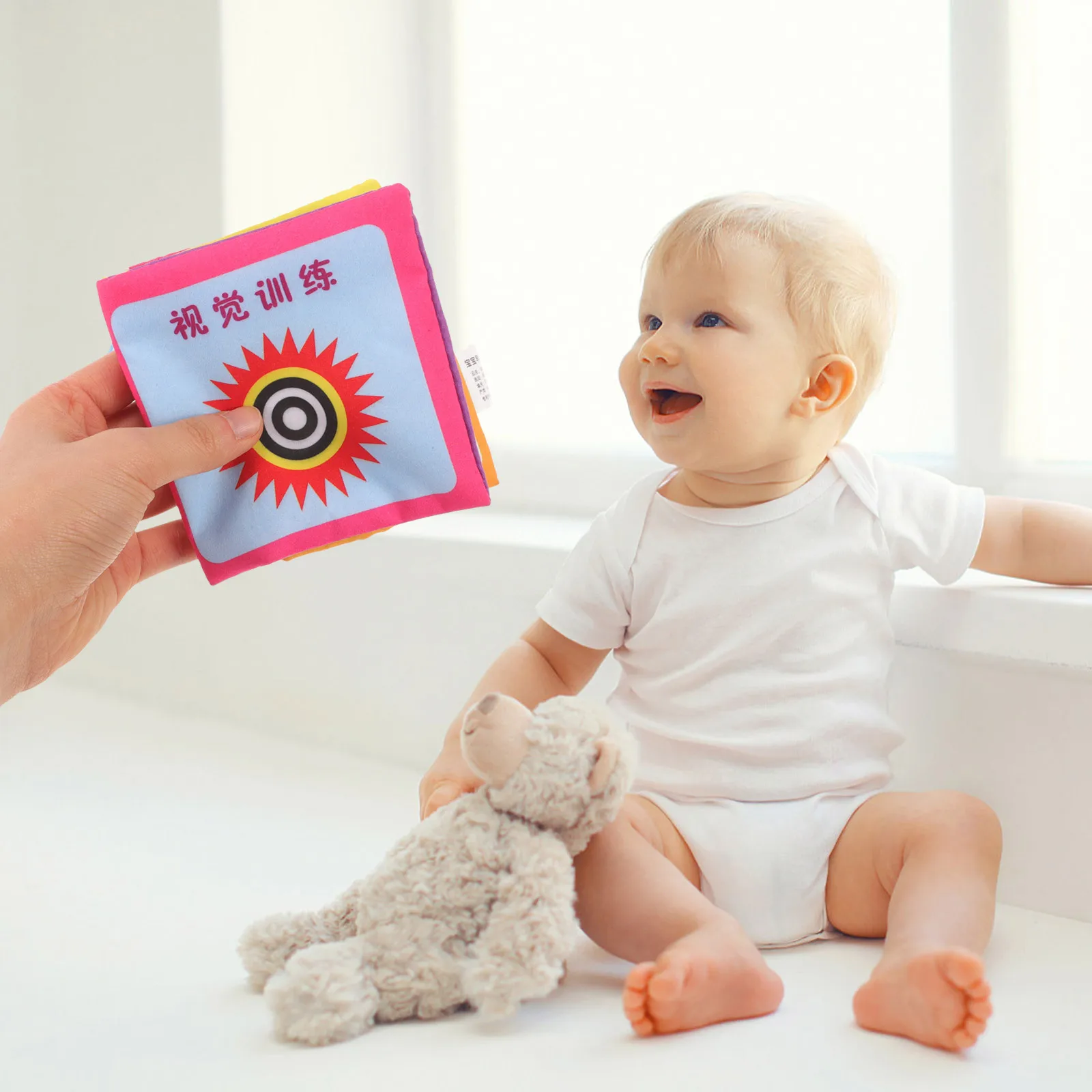 1Set Baby Cloth Book Toddler Soft Fabric Early Development Infant Sensory Visual Recognition Educational Cloth Book