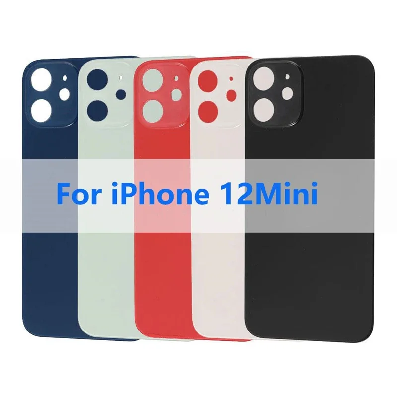 Big Hole Back Glass For iPhone 12 Pro Max Backcover For iPhone 12Pro Rear Door Housing Replacement Parts For iPhone 12 Mini