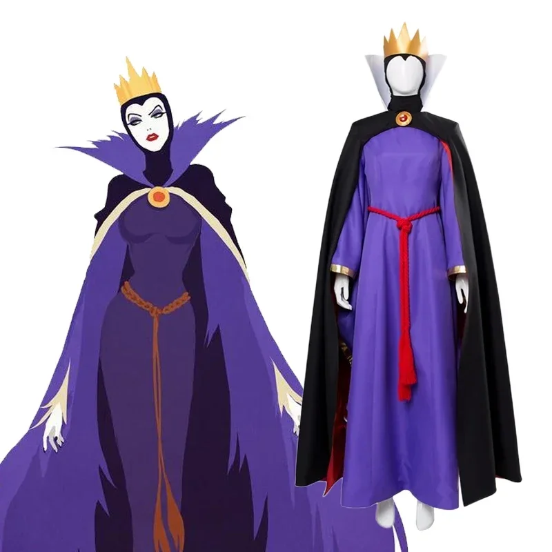 Evil Queen Cosplay Costumes Women Disney The Snow White Evil Queen Cosplay Dress Outfit Adult Halloween Carnival Costumes view 2