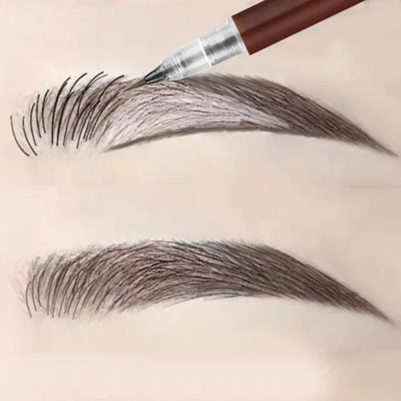 0.01 مللي متر فائقة غرامة السائل الحاجب القلم مقاوم للماء Microblading الحاجب قلم الحواجب العرق واقية سهلة لرسم البني رمادي الحاجب ماكياج