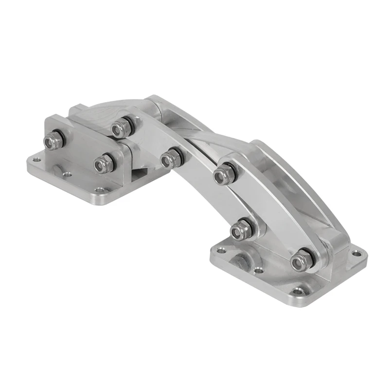 Adjustable 90° Degree Hidden Scissor Hinge Base Bracket Aluminum SS Hardware Mount with Screws Washers Nuts Nylon Shaft Bushings
