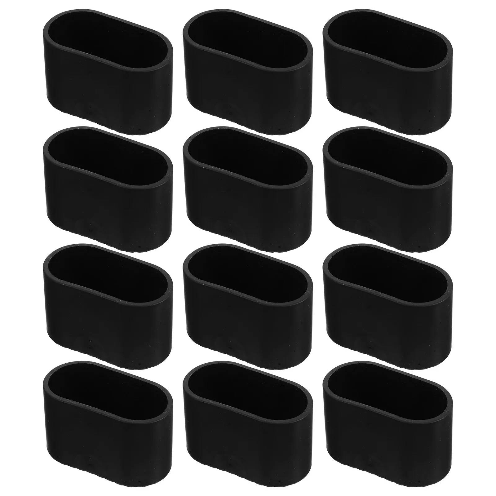 24Pcs Oval Furniture Leg Covers Scratch Proof Quiet Chair Protector Caps for Wood Tile Carpet Floors Chair Table Stool Desk