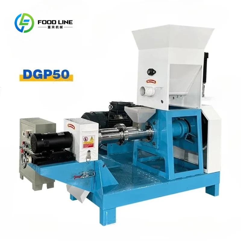 Customized Electrical Fish Feed Processing Ornithology Thrush Short-haired Cat Floating Fish Feed Pellet Extruder Machine