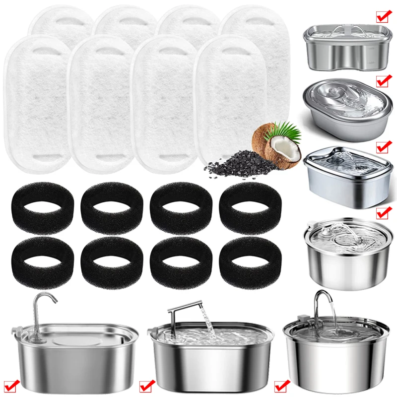 Filter Element Replaced Activated Carbon Filter For Cat Water Fountain Replacement Filters Cat Fountain Accessories