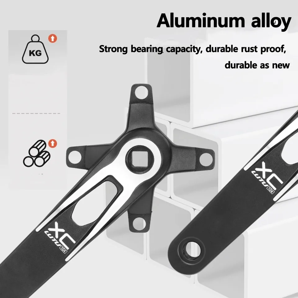 Square taper crank set 104 bcd 24mm bicycle connecting rods 170mm