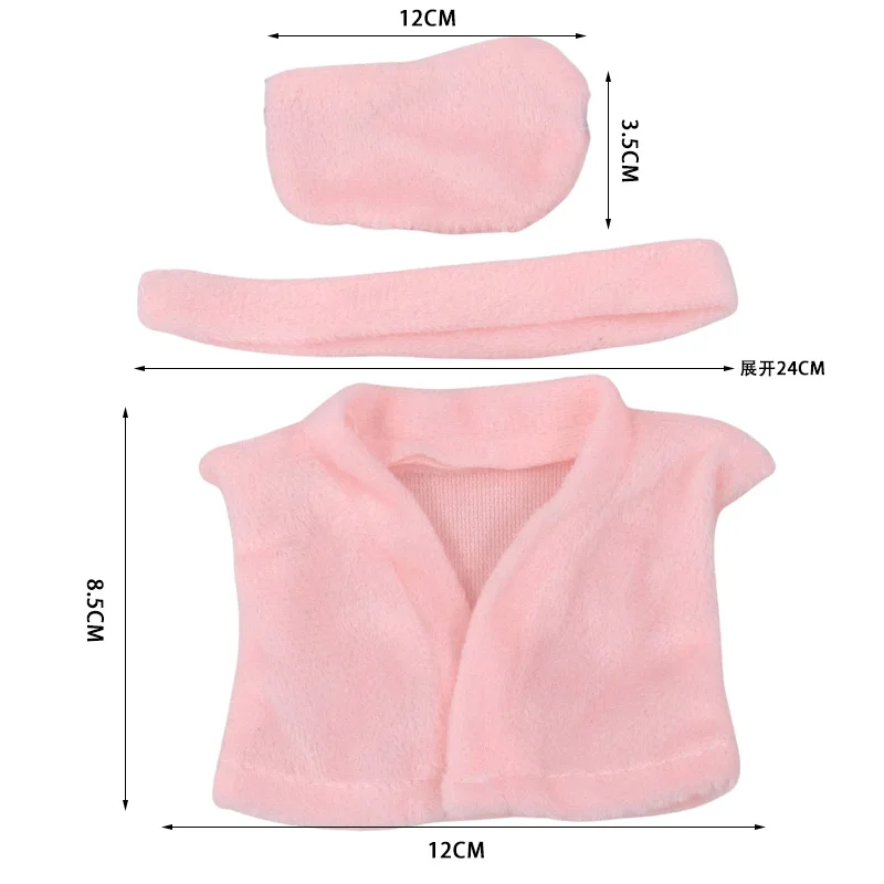 17cm Doll Accessories Clothes Exquisite Sleeprobe Eyemask Set Doll Dress Up for Labubu Christmas Socks Small Surprise