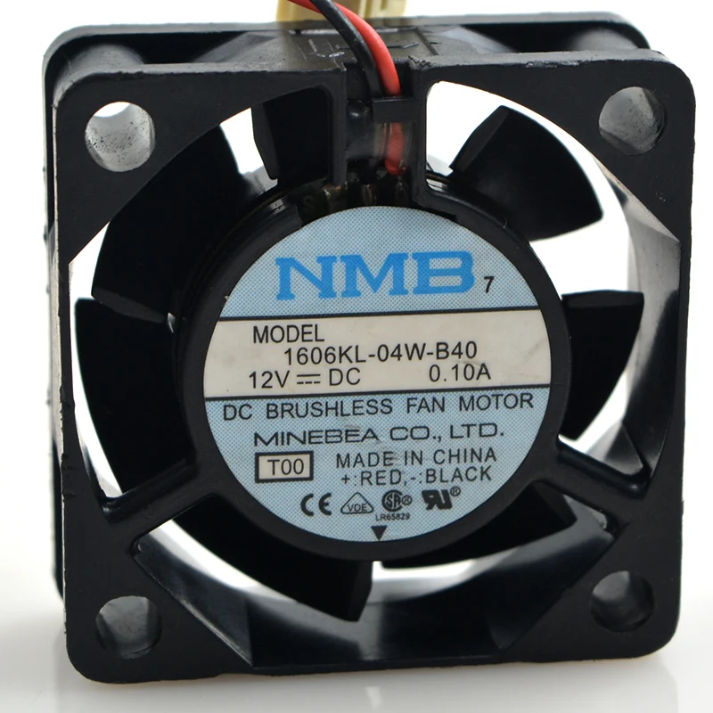 NMB1606KL-04W-B40 T00 DC 12V 0.10A 40x40x15 مللي متر 2-سلك الخادم مروحة التبريد