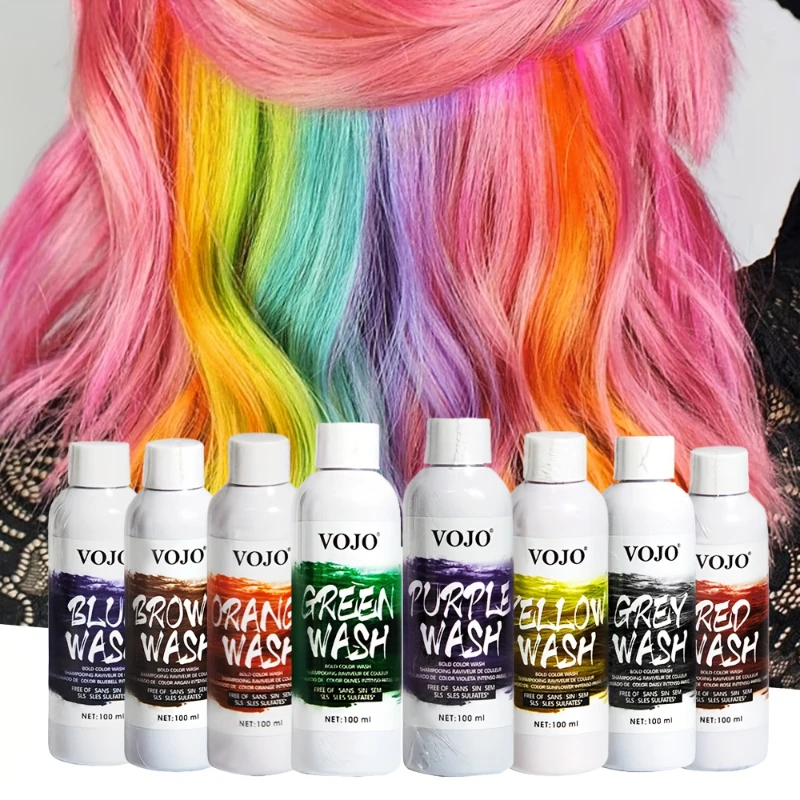 Champú para teñir el cabello semipermanente, champú para corrección de Color y fijación de Color, champú para tinte de cabello Natural y de larga duración para Unisex
