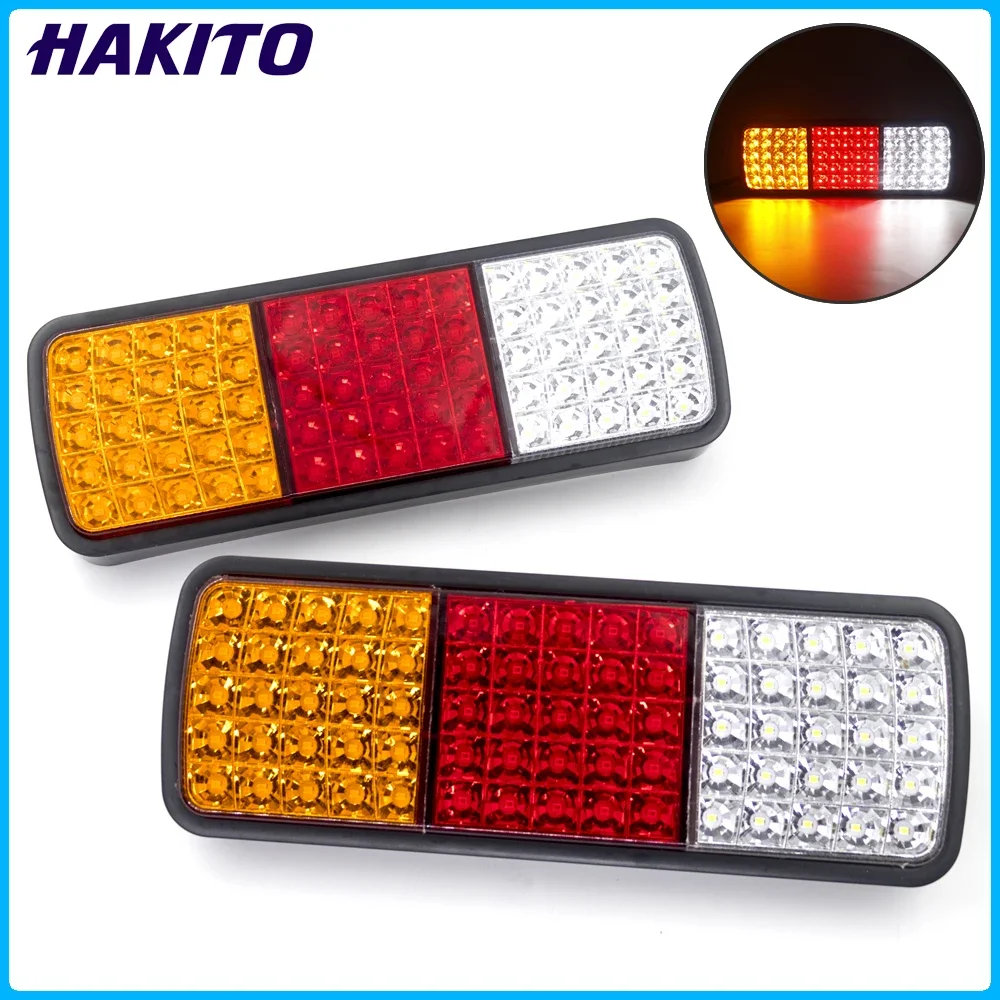 

1Pair 12V Taillight Turn Signal Indicator Tail Light Car Rear Reverse Brake Stop Lamp Trailer Truck Caravan 12V 75 LED light