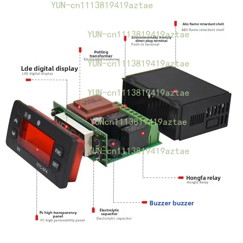 ETC-961 Temperature Controller Refrigeration Defrost Alarm Calibration Cooler Freezer 220V