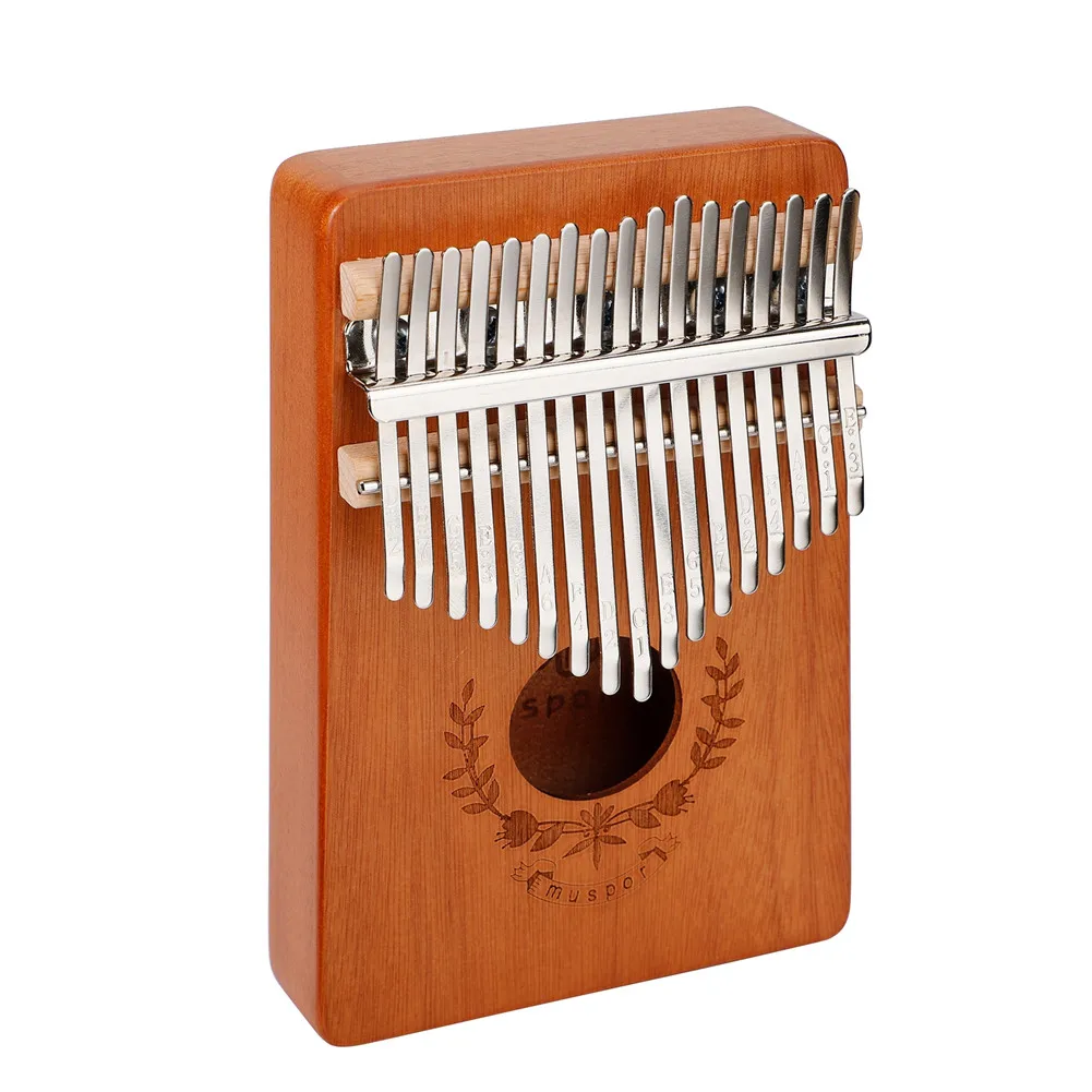 1 Set 17-keys Mahogany Kalimba Finger Thumb Piano Mbira Garland Style Thumb Piano Dropship